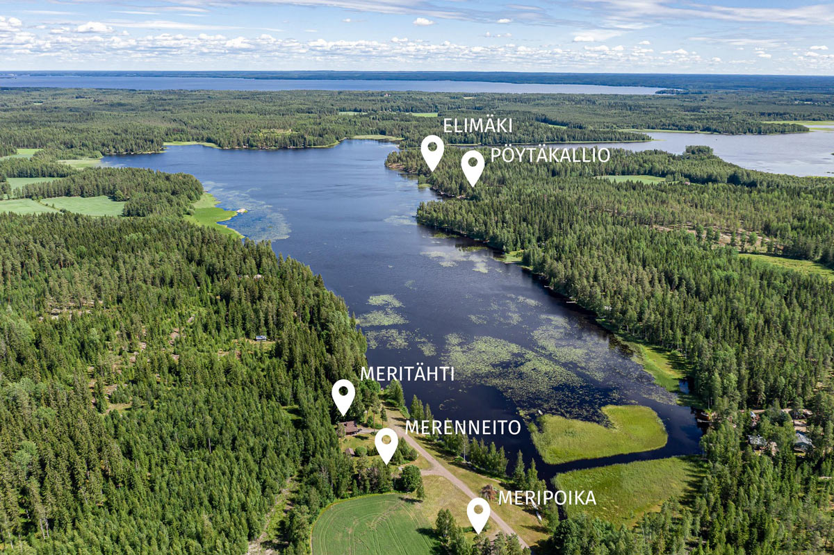 Mökkien sijainti